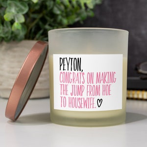 Funny Engagement Candle | Personalized Candle for Engaged Couples