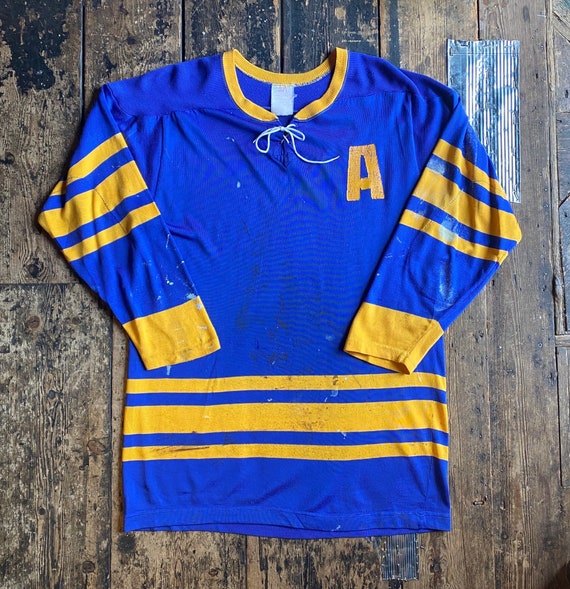 Vintage 1960 70s Ice Hockey Jersey A Sandow Sporting Knit Inc Made in Canada Medium large Etsy