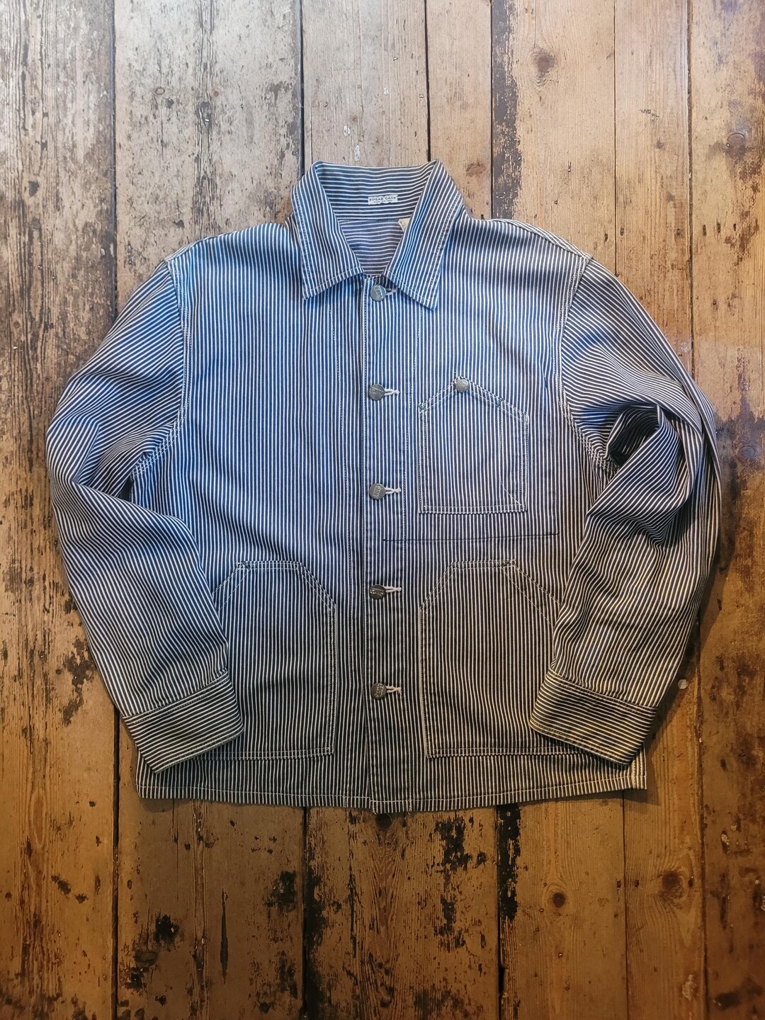 Sugar Cane Chore Jacket, Hickory Stripe, Made in Japan, Size