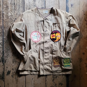 Vintage Rare Shooting Jacket with Incredible Patches, Size Large.
