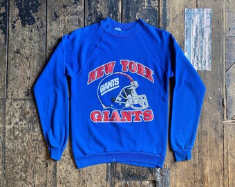 Vintage jaren 1970/80 vervaagd en zacht, New York Giants Sweatshirt, Trench Tag, Medium