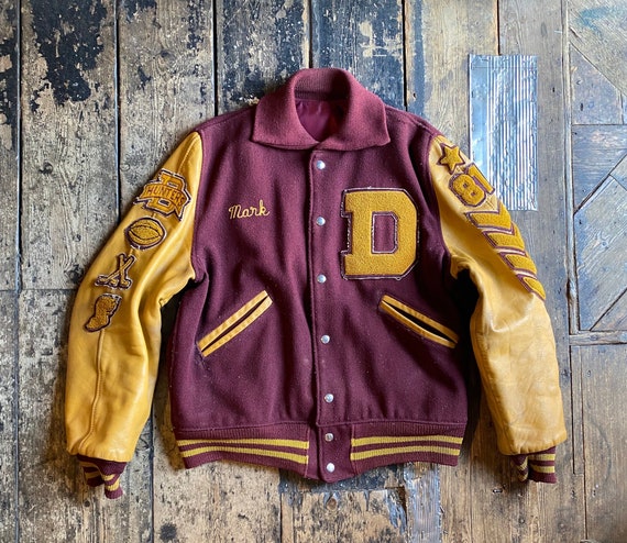 Vintage Letterman Varsity Jacket, “D Hunters”, Name - “mark