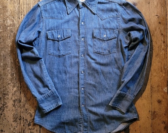 Vintage Big Mac Denim Western Style Shirt, Size Medium.