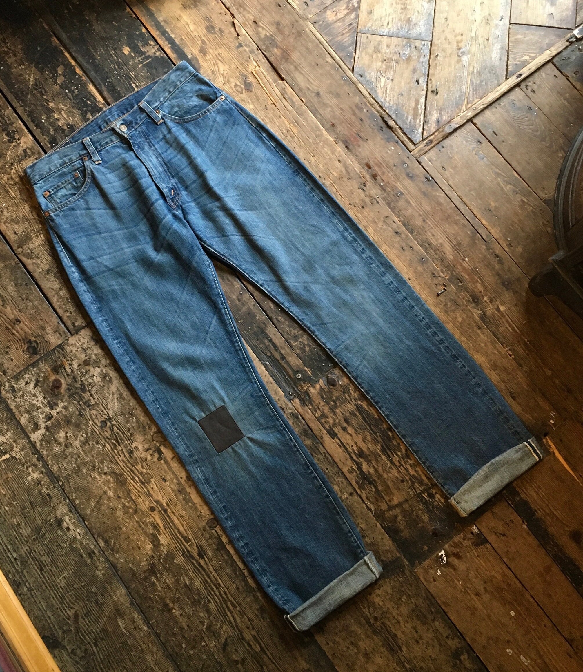 Levi's LVC 555 Selvedge Denim, Big E, 5 Pocket, Made in USA Levi's LVC 555 Selvedge Denim, Big E, 5 Pocket, Made in USA