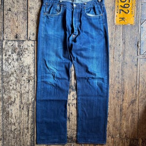 Vintage Levi’s 1900’s 501 Buckleback White Line Selvedge Denim Jeans. Size W34”/L34”.