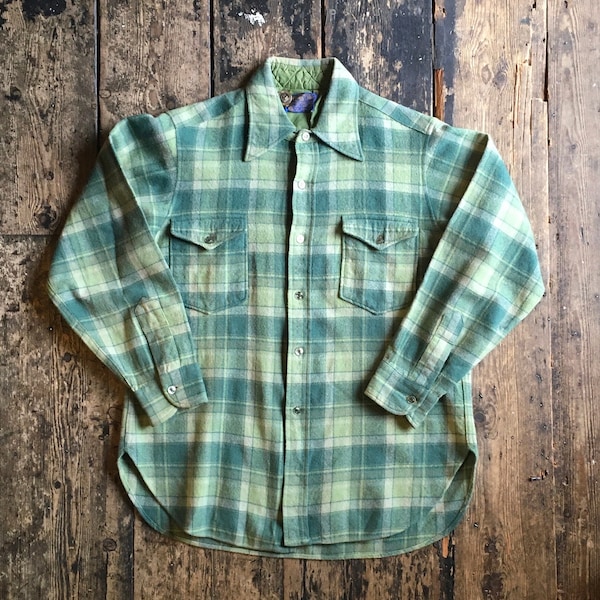 Vintage 1960s Pendleton Woolen shirt, Made USA, Medium