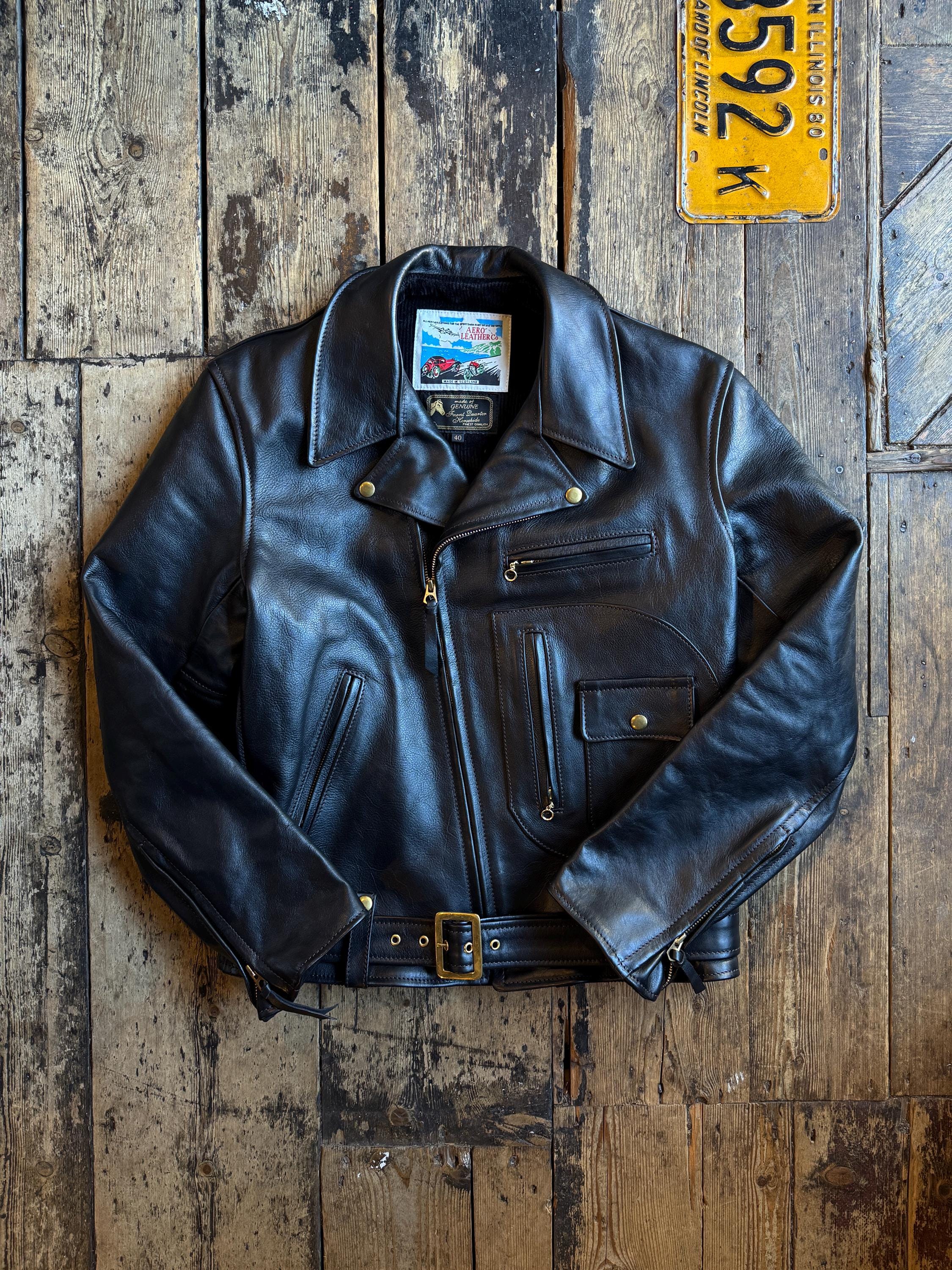 希少モデル｜AERO LEATHER 本革ホースハイド レザージャケット 40 ホースハイドのレザージャケットといえば「Aero Leather（エアロ