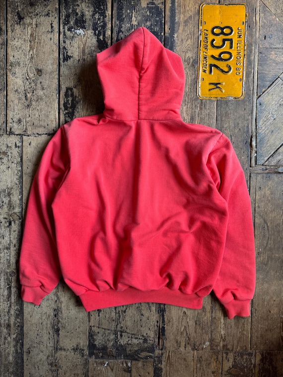 Vintage & Rare 1960/70s Red Waffle Lined Thermal Sunfaded