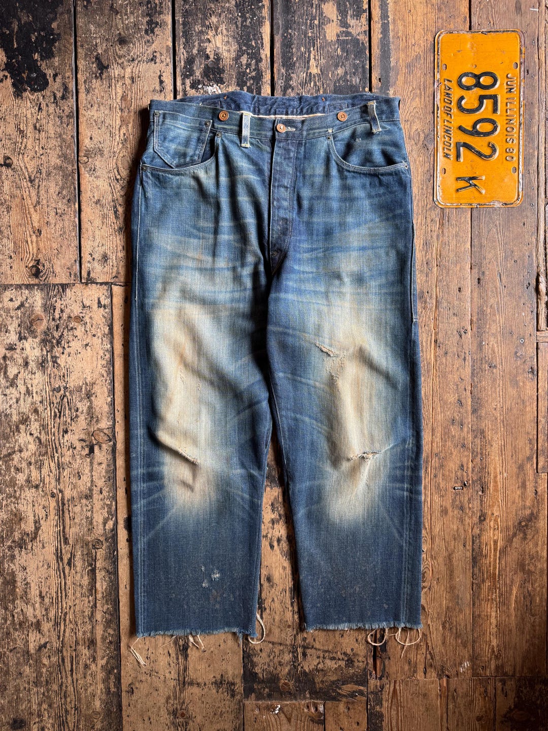 Rare LVC 1870 Nevada Selvedge Jeans, W33: Distressed Denim - Etsy