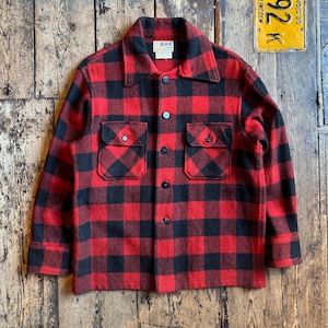 Camisa vintage de cuadros rojos de búfalo de peso pesado de Cockatoo, años 70. Talla L.