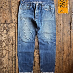 Vintage Levi’s LVC 501XX Red Line Selvedge Denim Stonewashed Jeans. Size W36”/L32”.