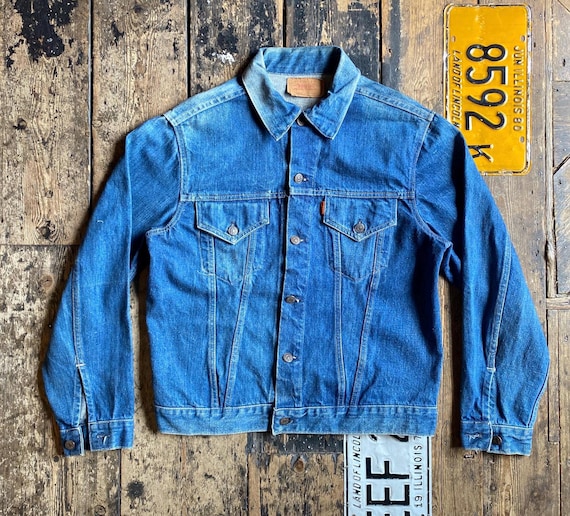 Vintage 1970s Levi's Type 3 Orange Tab Trucker Jacket, Soft Vintage 1970s Levi's Type 3 Orange Tab Trucker Jacket, Soft