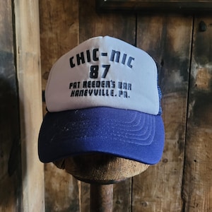 Vintage American Trucker Hat, , Navy/White, One Size.