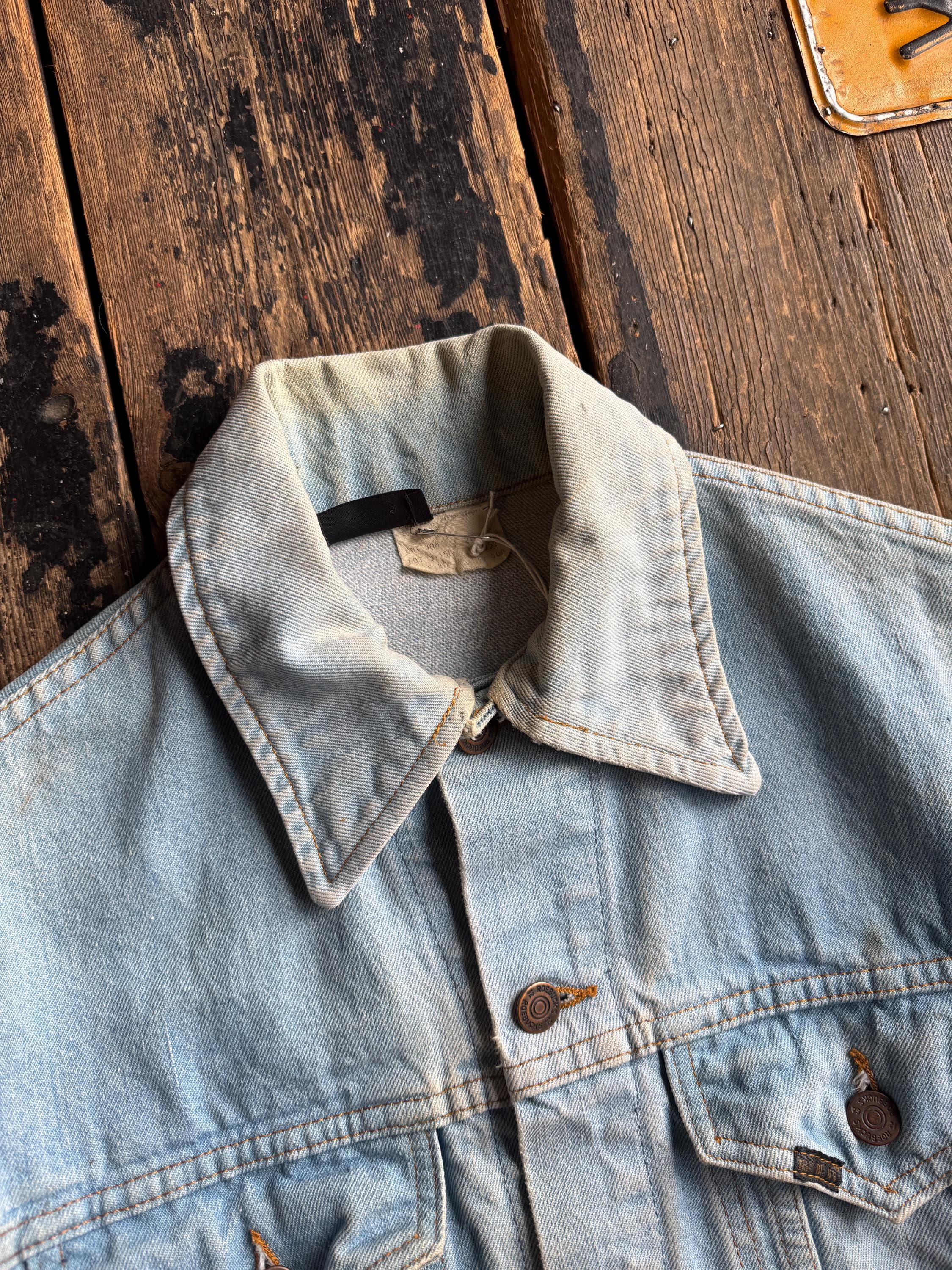 Veste En Jean Denim Vintage Roebucks 12 Gauge Pour Homme - Taille L - Style Western Années 70