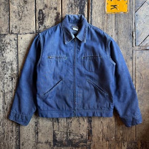 Vintage 1980’s OshKosh B’Gosh Lined Denim Chore Workwear Jacket. Made in USA, Size Medium/Large.