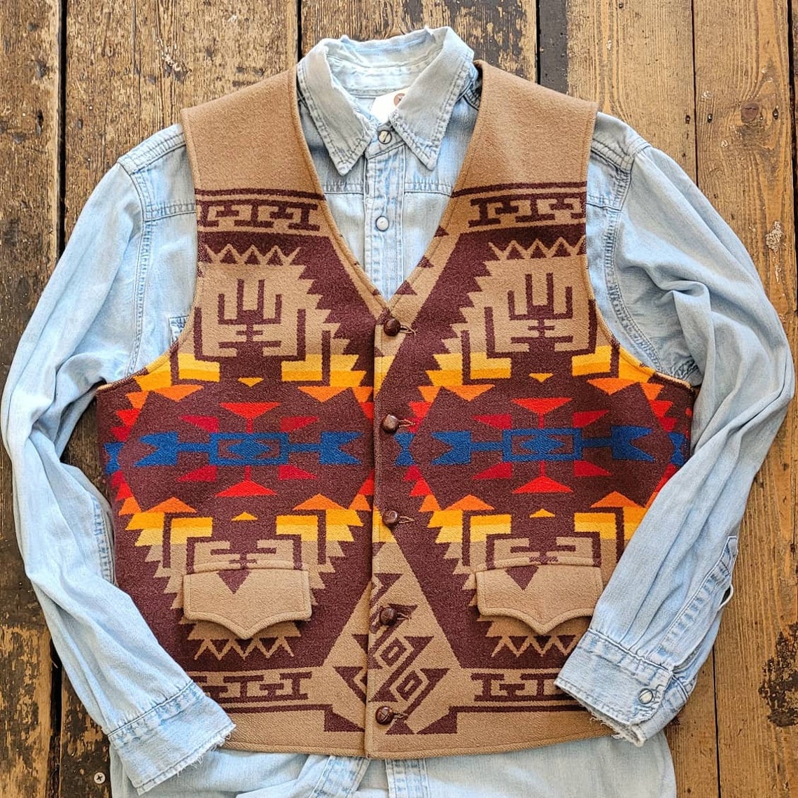 1960s Pendleton vest Etsy