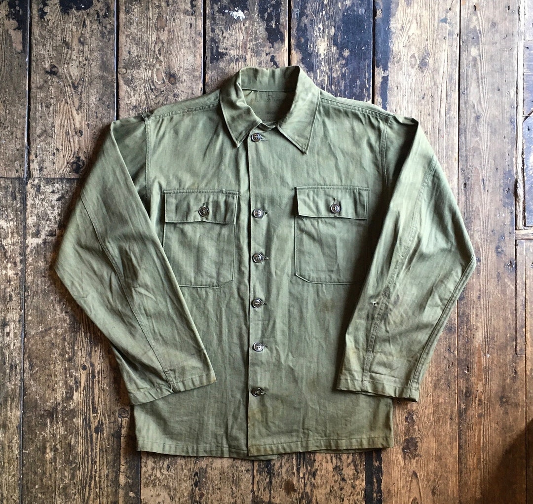 Vintage 1950s M1947s-od US Army HBT Shirt, Large - Etsy