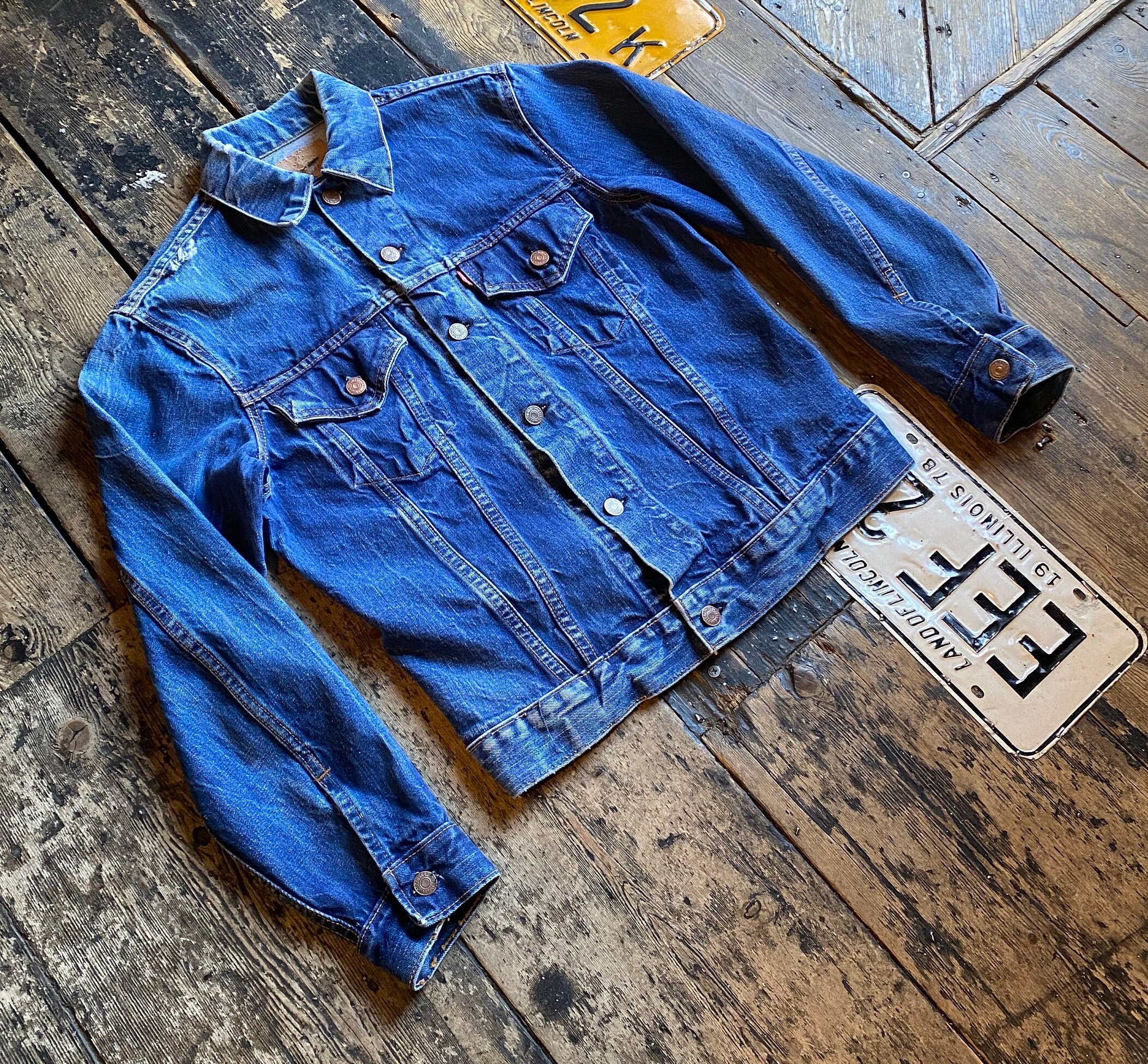 Vintage Rare 1960s Levi's Type 3 Big E Indigo Trucker Jacket Vintage Rare 1960s Levi's Type 3 Big E Indigo Trucker Jacket