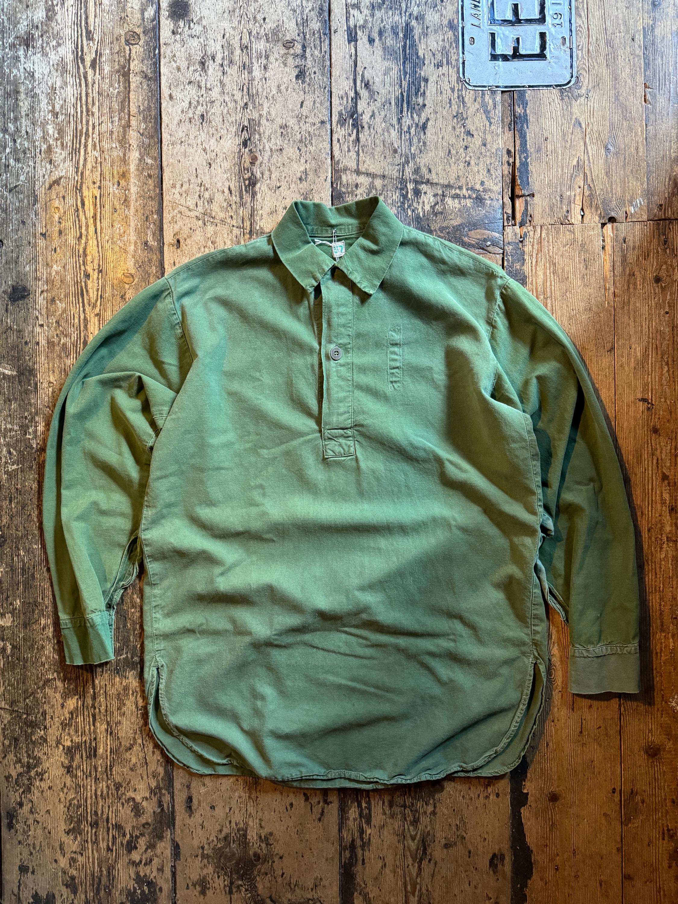 【おまけ付】 M59 Swedish Era 1970s Vintage Military Shirt Smock Over Pop トップス