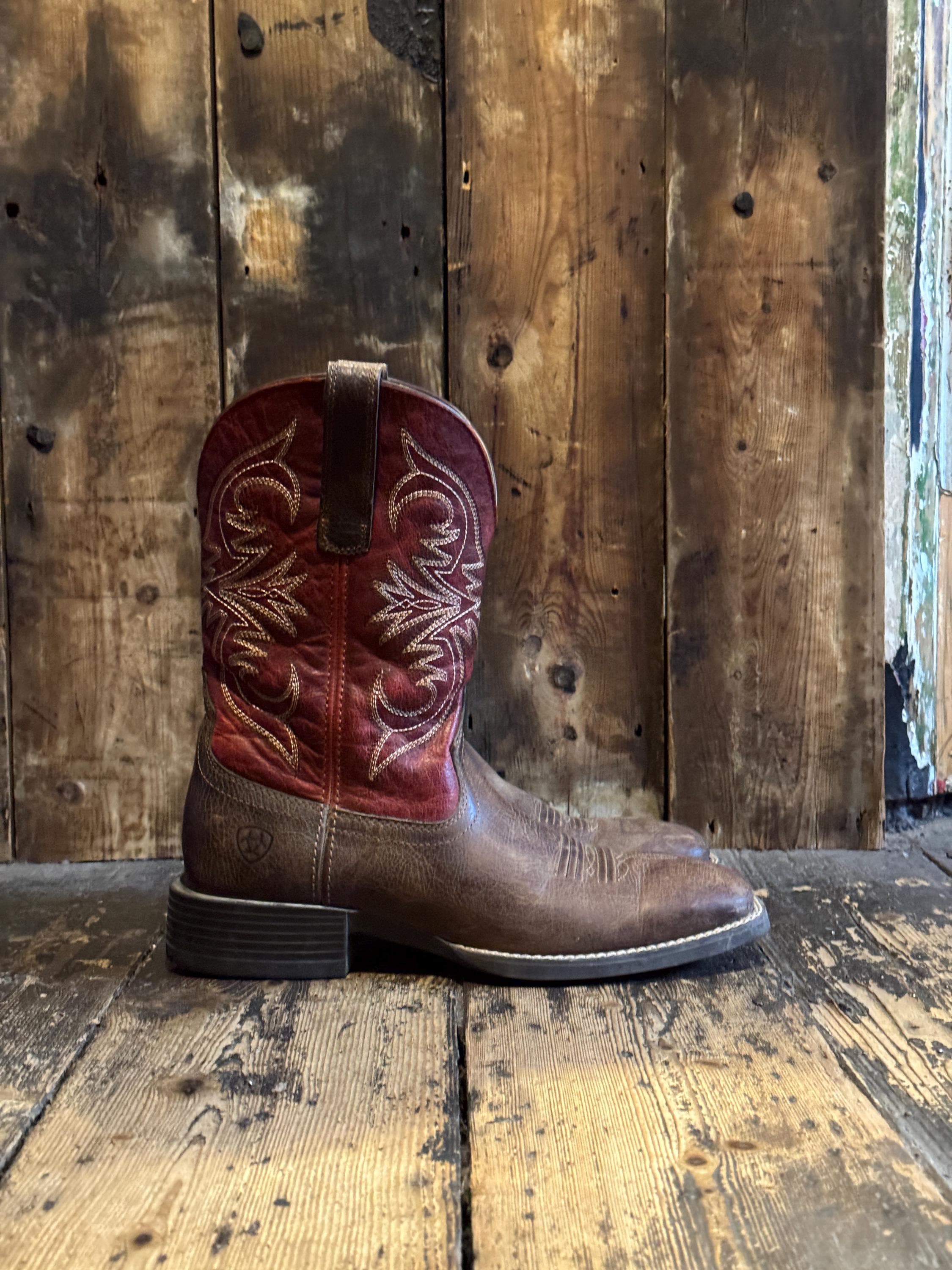 Square toe cowboy boots