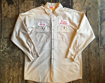 Vintage 1970’s Red Cap Mechanics Shirt, Large