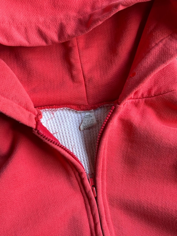Vintage & Rare 1960/70s Red Waffle Lined Thermal Sunfaded