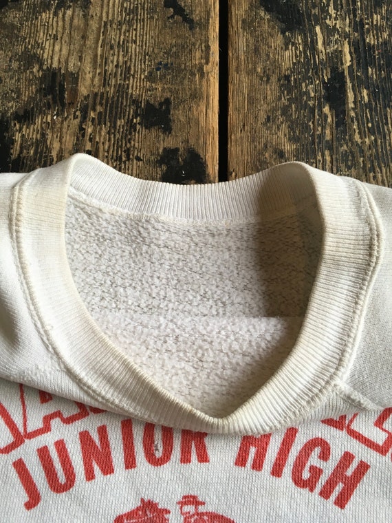 Rare Faded 1960s Short Sleeve Sweatshirt “Mabelva… - image 6