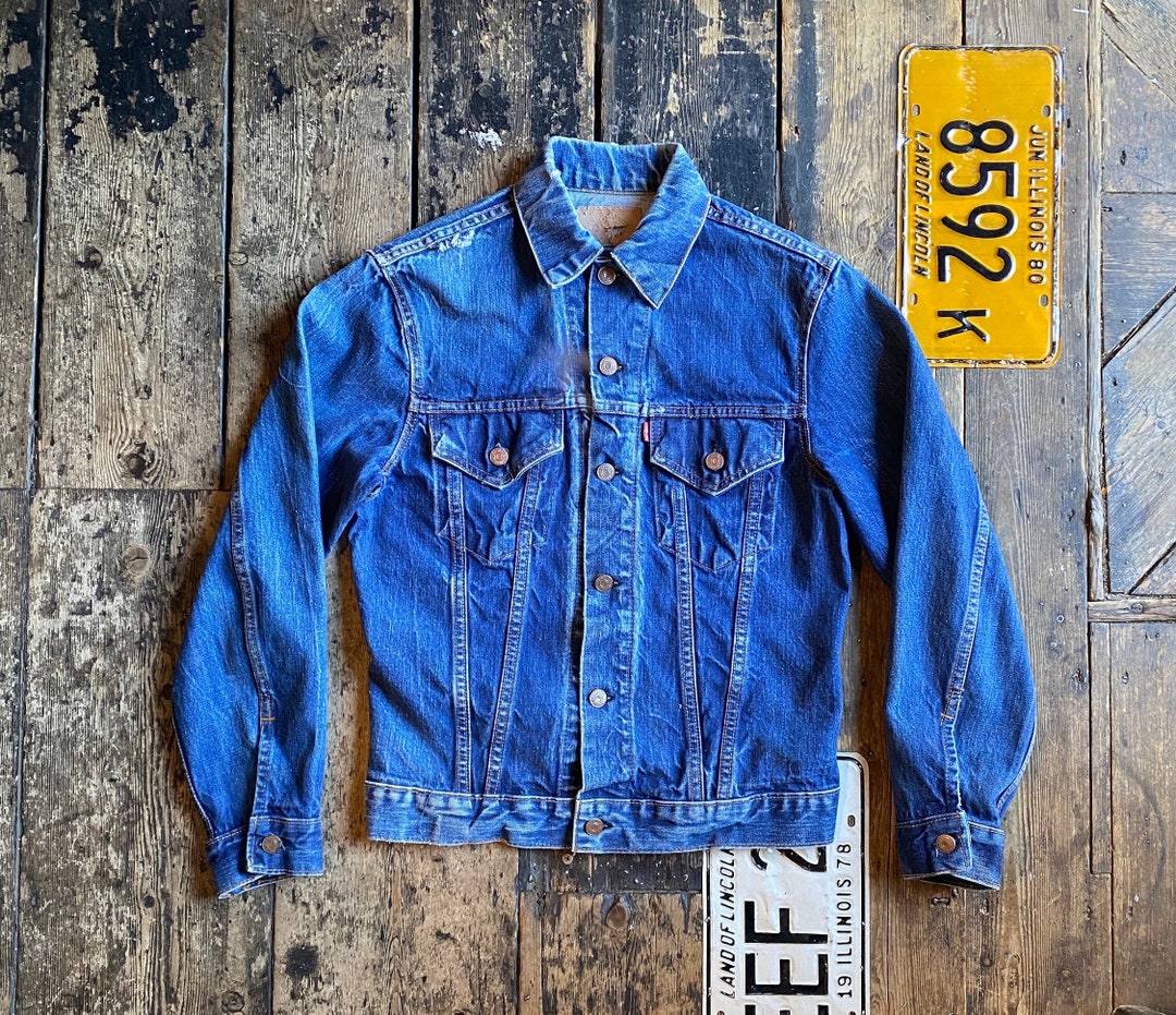 Vintage Rare 1960s Levi's Type 3 Big E Indigo Trucker Jacket Vintage Rare 1960s Levi's Type 3 Big E Indigo Trucker Jacket