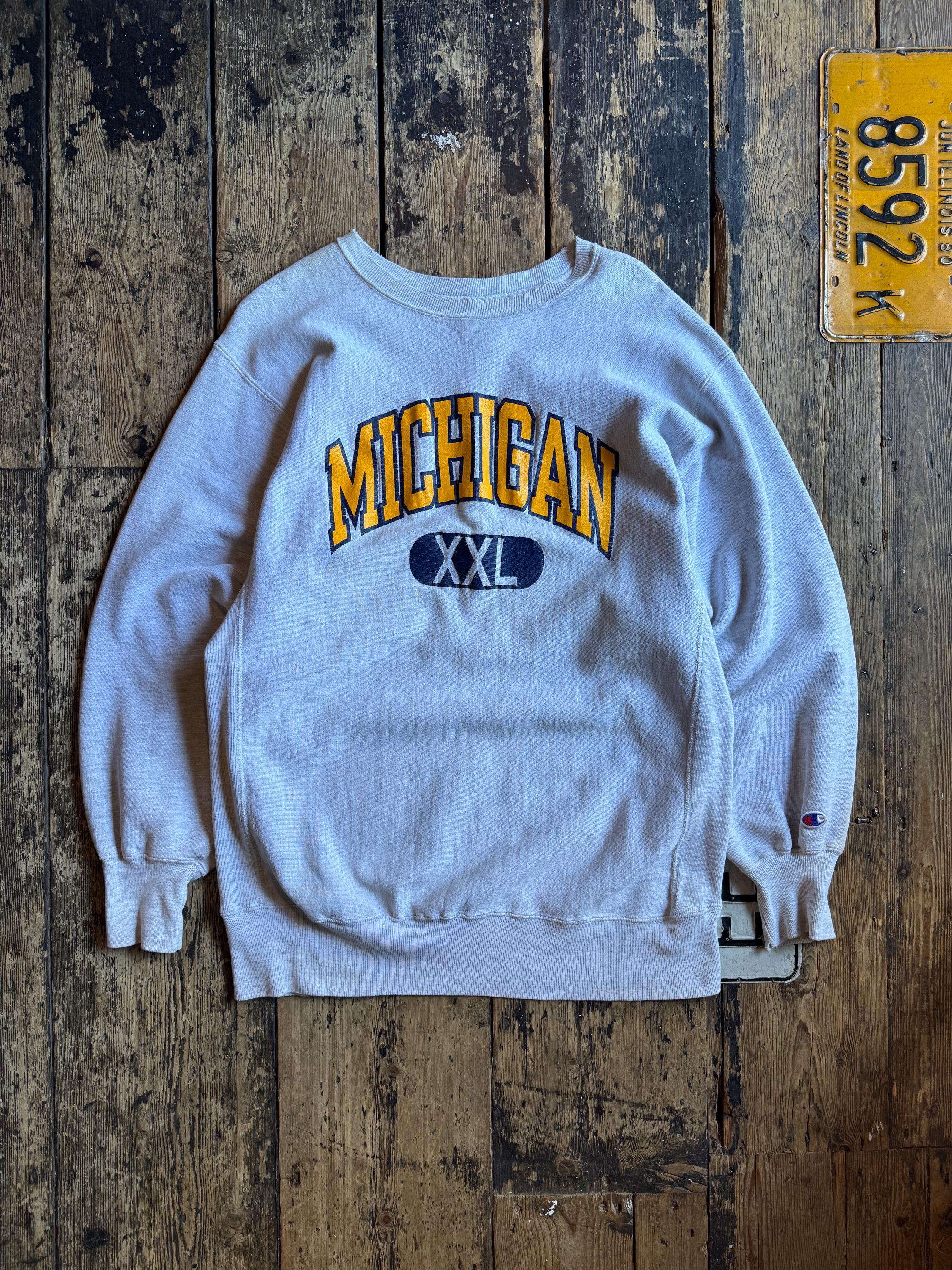 Vintage 1990's Michigan State Champion Reverae Weave Sweatshirt
