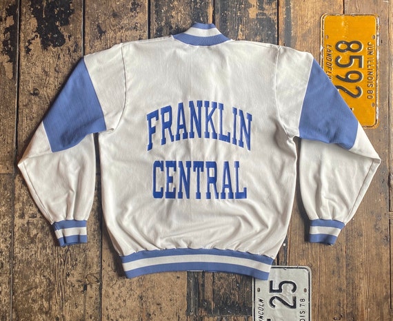 Vintage 1970/80s Sand-knit Letterman Franklin Central 