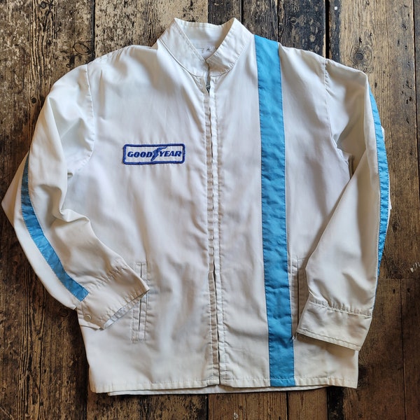 1950s Vintage Racing Jacket, lightning zipper, Size Medium.