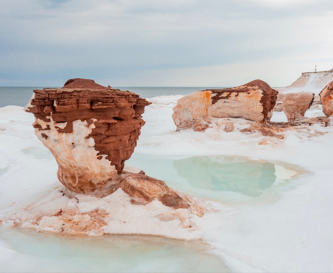 8x10 Frozen Teacup Rock Thudner Cove PEI Etsy