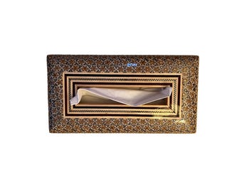 Porta-lenços rústico de madeira, feito à mão, para decoração de casa, ideal para banheiro, quarto ou mesa. Único e perfeito para presentear em uma inauguração de casa.