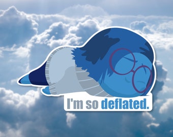 Inside Out Sadness Sticker | Sadness I'm So Deflated Sticker | Disney Sticker | Sadness Sticker | Disney Stickers | Sadness Stickers