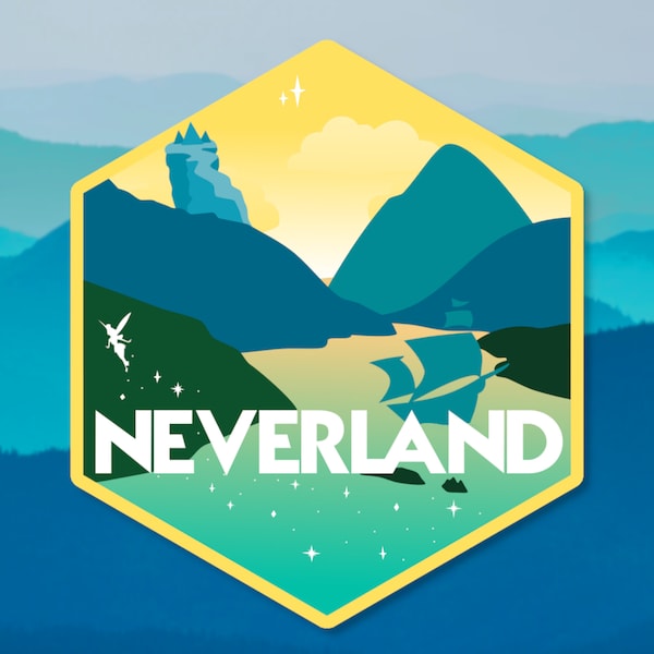 Peter Pan Neverland Sticker | Disney Stickers | Peter Pan Stickers | Peter and Wendy Sticker | Peter Pan Lost Boys | Tinker Bell Sticker
