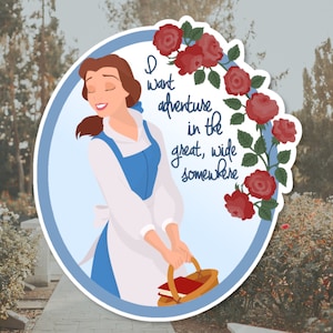 Belle Sticker | Disney Beauty and the Beast Stickers | Beauty and the Beast Sticker | Belle Stickers | Disney Stickers | Disney Sticker