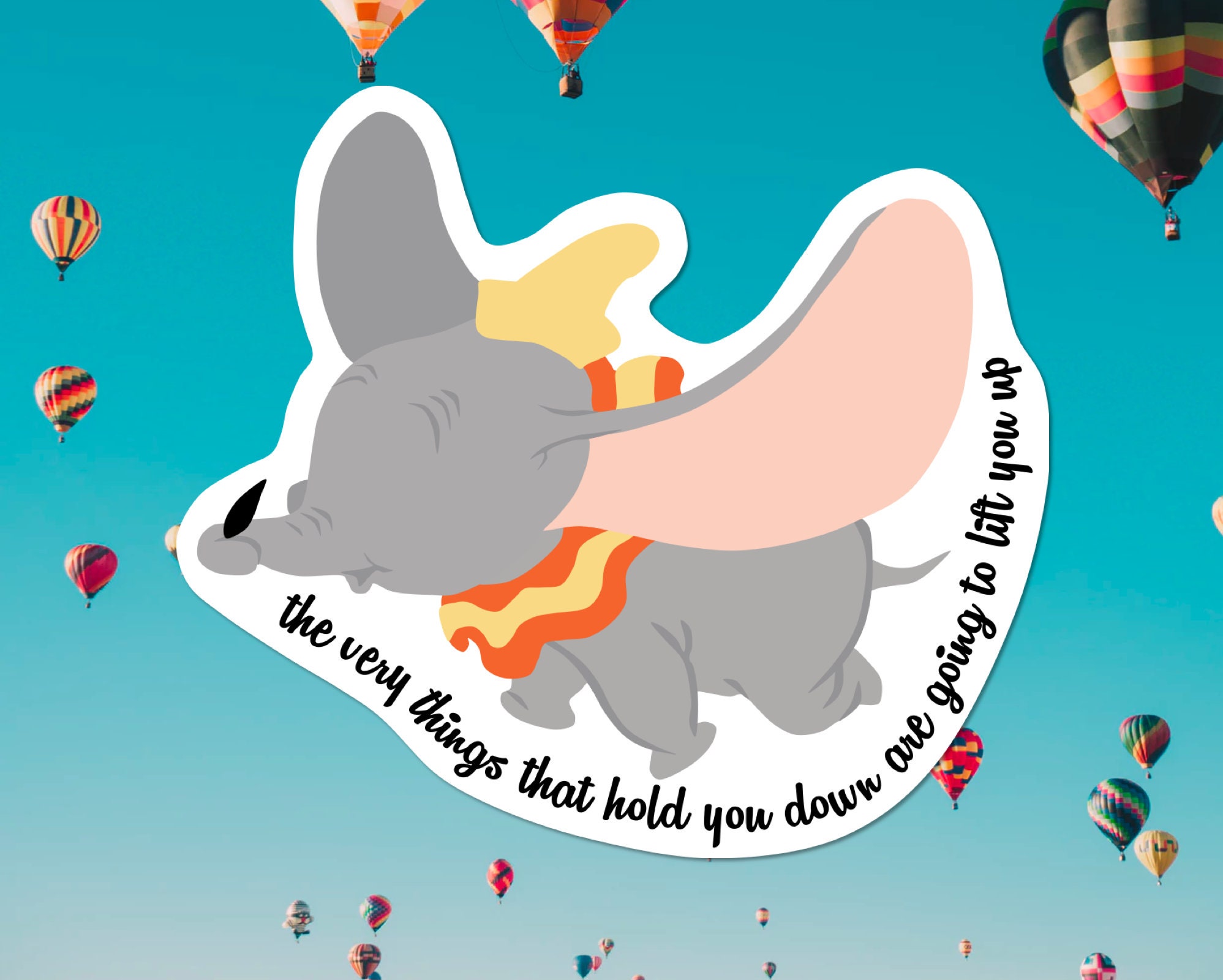 Dumbo Stickers Disney Stickers Dumbo Sticker Disney Etsy