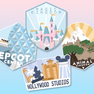 Disney Theme Park Stickers | Magic Kingdom | Hollywood Studios | Epcot Sticker | Animal Kingdom | Disney World Stickers | Walt Disney World