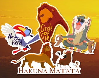 The Lion King Stickers | Rafiki Sticker | Circle of Life | Zazu | Hakuna Matata | Timon and Pumba | Disney Stickers | Lion King Sticker