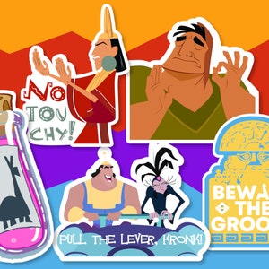 Emperor's New Groove Sticker | Kuzco Sticker | Yzma Sticker | Kronk Sticker | Pacha | The Emperor's New Groove Stickers | Disney Stickers