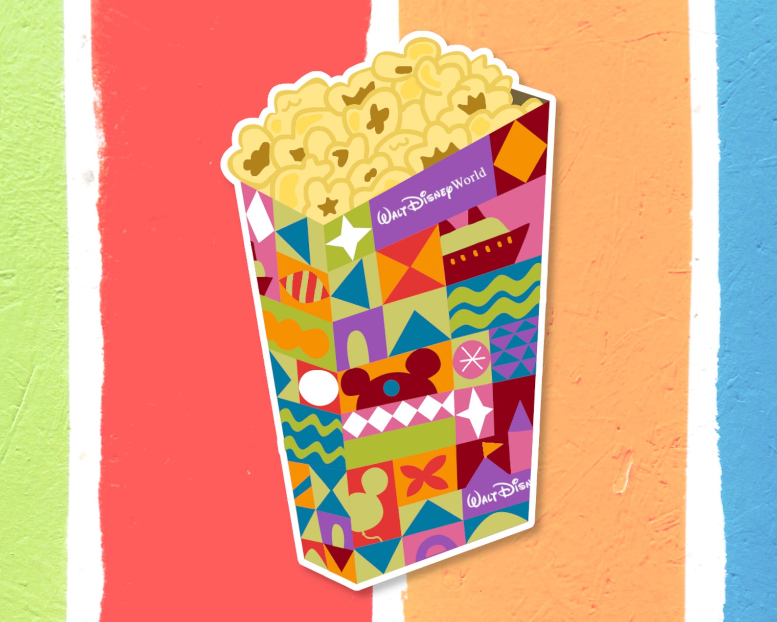 Disney Snacks Sticker Mickey Ice Cream Bar Mickey Waffle Etsy