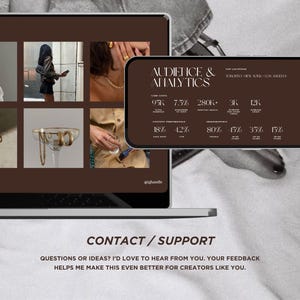 Modern aesthetic influencer media kit Canva template designed for fashion, beauty and lifestyle content creators