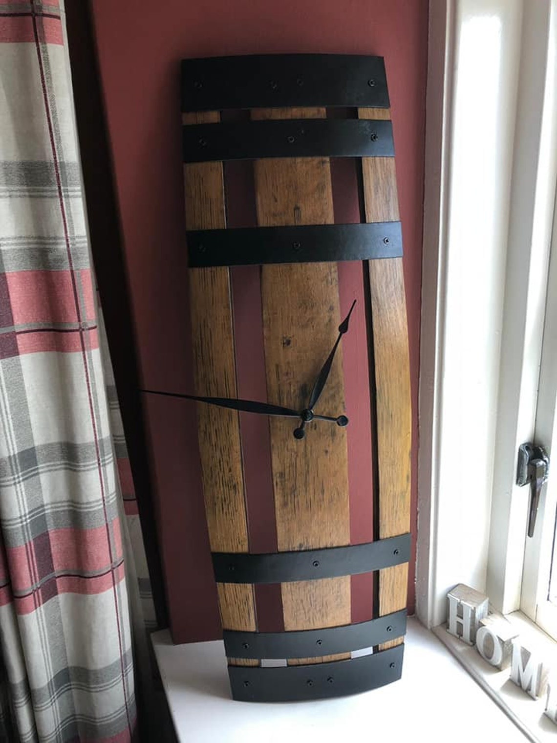 Handmade Whisky Barrel Clock Etsy