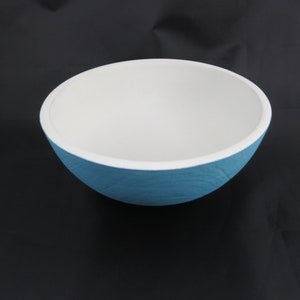 Wooden bowl - textured, painted