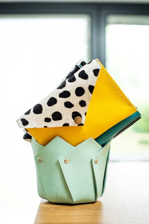 Handmade Cheetah Print Hair-on Hide Leather Wallet