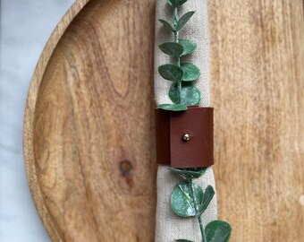 Leather napkin ring | Set of 2 | Handmade