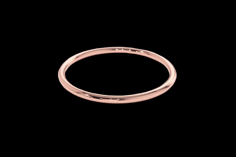 Sizes G - Z Solid Real 9ct YellowRose Gold 2mm D shape Wedding Band