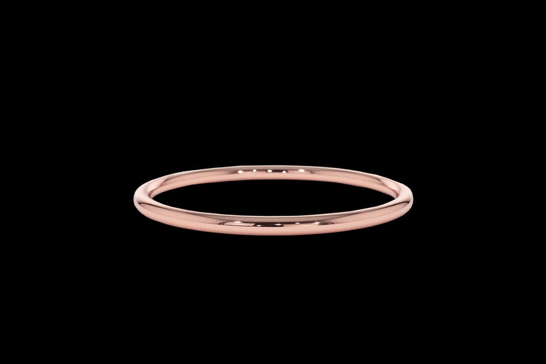 Sizes G - Z Solid Real 9ct YellowRose Gold 2mm D shape Wedding Band