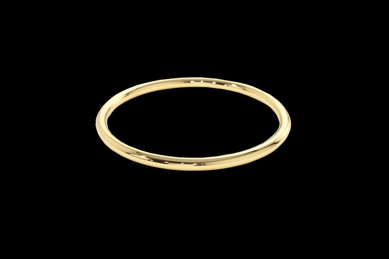 Sizes G - Z Solid Real 9ct YellowRose Gold 2mm D shape Wedding Band
