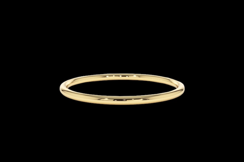 Sizes G - Z Solid Real 9ct YellowRose Gold 2mm D shape Wedding Band